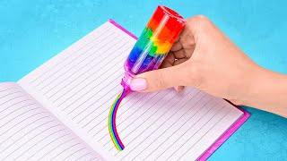 ВАУ!🌈РАДУЖНЫЕ ПОДЕЛКИ ДЛЯ ВСЕХ || Поделки для школы и дома