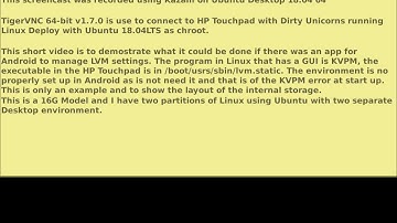 HP Touchpad DU 8 1 Ubuntu 18 04 LVM