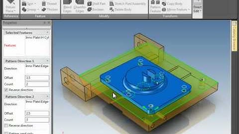 Creating a Bilinear Pattern in IRONCAD