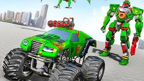 Grand Army Truck Robot Transformation | Lion Robot Fighting | Chari Games