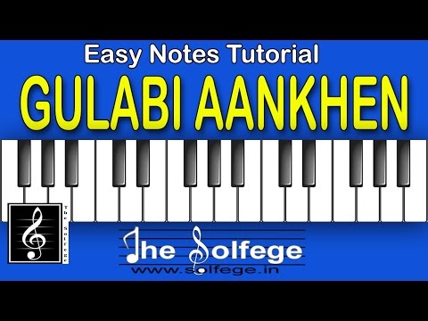 How to Play Gulabi Ankhen  | Melody And Chords | Notation and Chords | Md Rafi | Indian Solfege