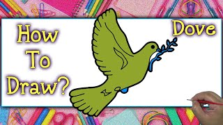 Learn to draw and color Dove for kids/Kabutarlarni chizish va rang berish/рисование голубей