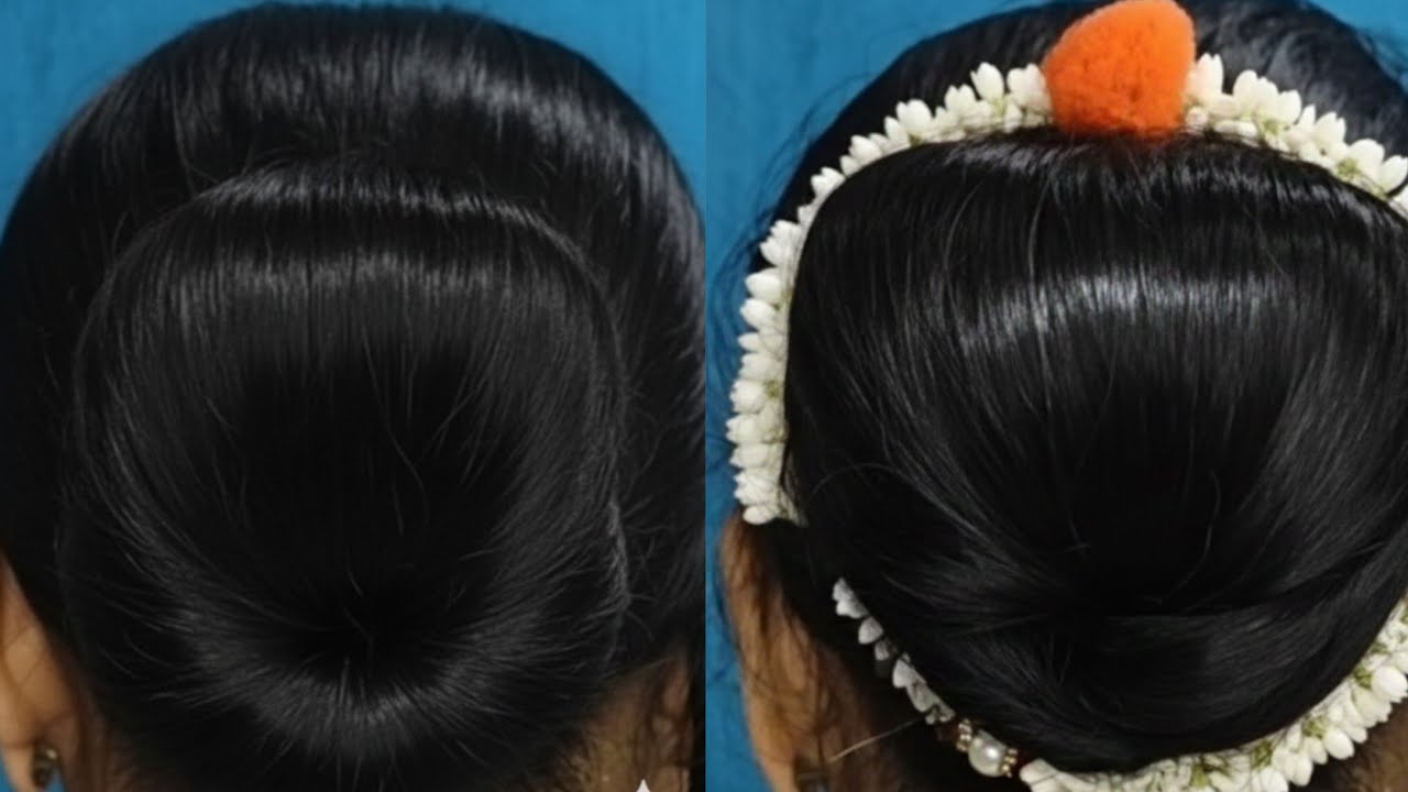 Simple Bun Hair Style | Smooth & Sleek Juda Design | Gajra Juda Tutorial”