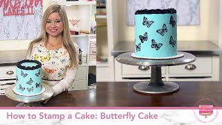 How to Stamp a Cake: Butterfly Cake by Christina Cakes It 257 views 2 years ago 6 minutes, 18 seconds