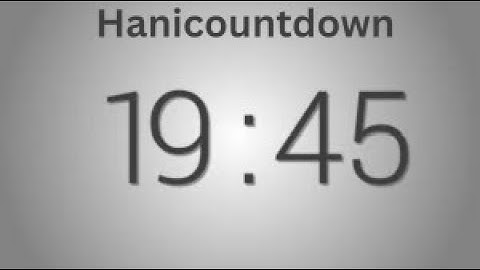 19 Minutes 45 seconds countdown Timer   Beep at the end   Simple Timer nineteen min forty five sec