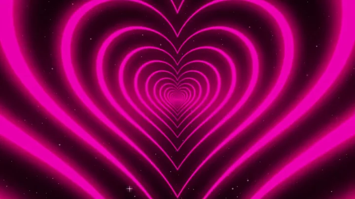 💗Pink Neon Love Heart Tunnel Background Video(1-Hour No Sound)/Heart Background Wallpaper Loop Video