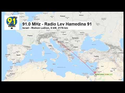 [Sporadic E] FM DX Israel Radio Lev Hamedina 91 MHz received in
