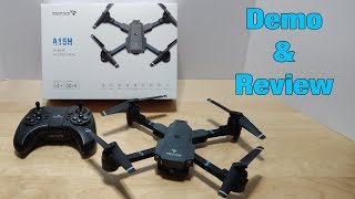 Snaptain A15 Foldable FPV WiFi Drone - Demo & Review