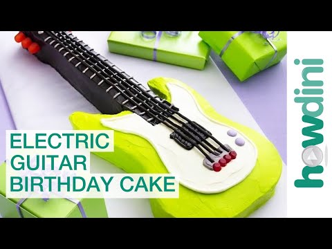 How to make a guitar cake - Electric guitar birthd...