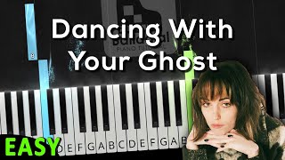 Sasha Sloan - Dancing With Your Ghost | EASY PIANO Tutorial