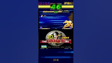 Kyo vs Kensou🔥(kof 2005 unique) #kof #retrogaming #fightinggames