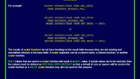 SQL 062 ANSI Scalar Functions, Introduction. What are they and how do they work?