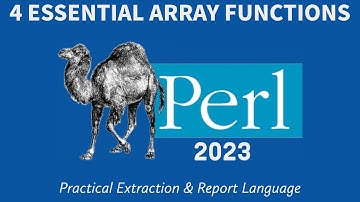 4 ESSENTIAL Perl Array Functions - Shift, Unshift, Pop, Push 2023