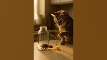 Shocking! 😱 Clever Tabby Cat Builds a Bottle Trap for the Mouse 🧀🐭 #shorts #tabbycat #trap