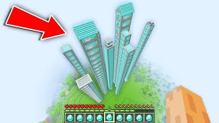 I found this TALLEST DIAMOND VILLAGE in My Minecraft World !!! Secret Biggest Diamond Village !!!