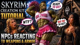Dynamic NPC Reactions to Armor & Weapons #skyrim #games