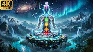 432Hz 528Hz Alignment At Cosmic Waterfall | Aura Cleanse Atmosphere For Deep Sleep
