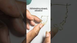 Easy earhooks for wire hoop earrings #sherikao #diy #jewelrydesign  #handmadeearrings