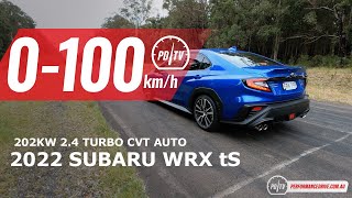 2022 Subaru WRX tS (CVT) 0-100km/h & engine sound