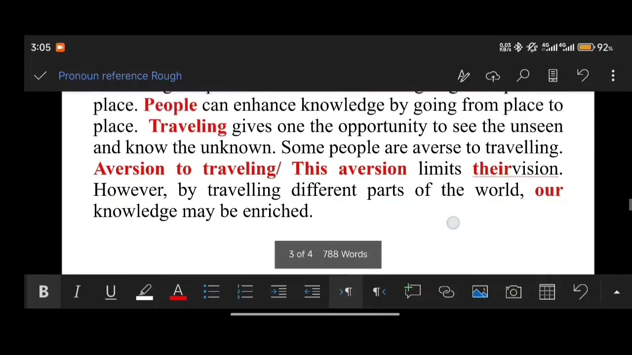 Pronoun Reference Practice (DB-17, 19)