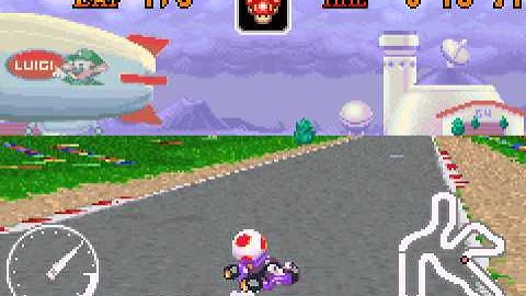 Mario Kart - Super Circuit (GBA / Game Boy Advance) - Luigi Circuit shortcut