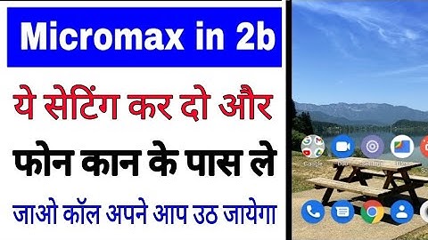 micromax in 2b me automatic call receive kaise kare ।how to enable/use Easy answer in micromax in 2b