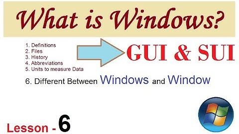 Microsoft Windows Seven Full Tutorial in Pashto Lesson - 6 | What is Windows?