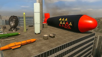 Giant Building Bomb Throw in GMod! Ultimate Explosion Test BOOM!