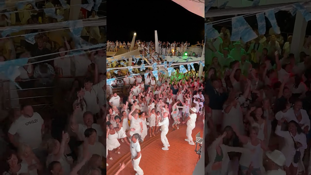 MSC Cruises, White Night Done RIGHT! #cruiseship #deckparty #msccruises #cruise @MSC Cruises US