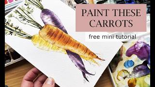 How to paint realistic carrots - Paint with me