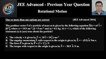 The position vector r of a particle of mass m is given by the following equation r = αt^3 i + βt^2 j