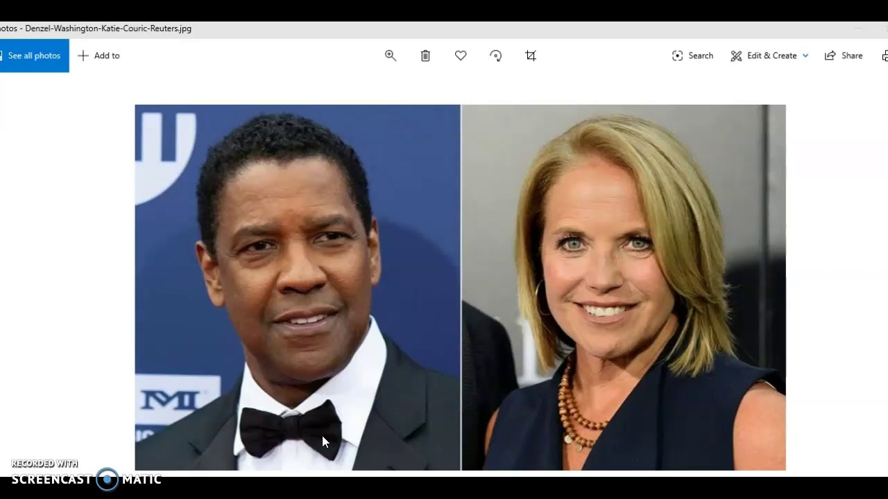 Denzel Washington Katie Couric