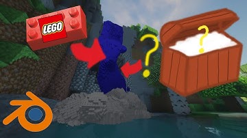 Realistic Minecraft LEGO Waterfall Physics Simulation [Blender]