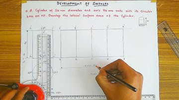 Solution No 3|How to draw Development of Surface of Cylinder|100% Trick (English)by M.A.Mehboob