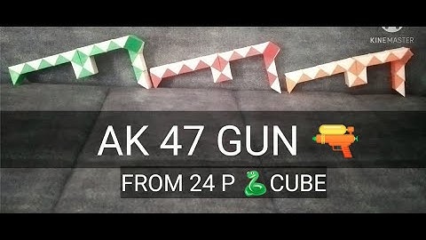 How to make a AK 47 - GUN from the 24 Pieces Snake cube/smiggle snake puzzle/SLOW and EASY TUTORIAL