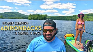 Adirondack Island camping  3 Lakes in 5 days