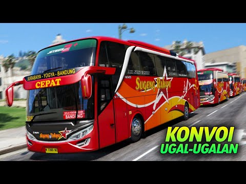 Konvoi BUS Sugeng Rahayu Ugal Ugalan Ngesot GTA5 YouTube