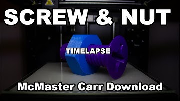 3D Print Timelapse: McMaster Carr JUMBO Screw and Nut