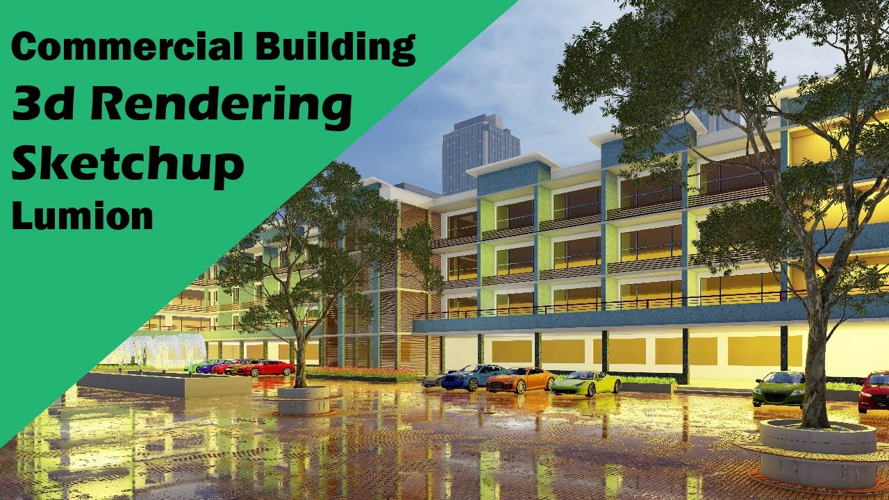 Realistic 3D Lumion Rendering for Commercial Building SKETCH UP - YouTube