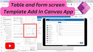 Form and Table Template in Power Apps