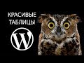 Красивые таблицы в Wordpress