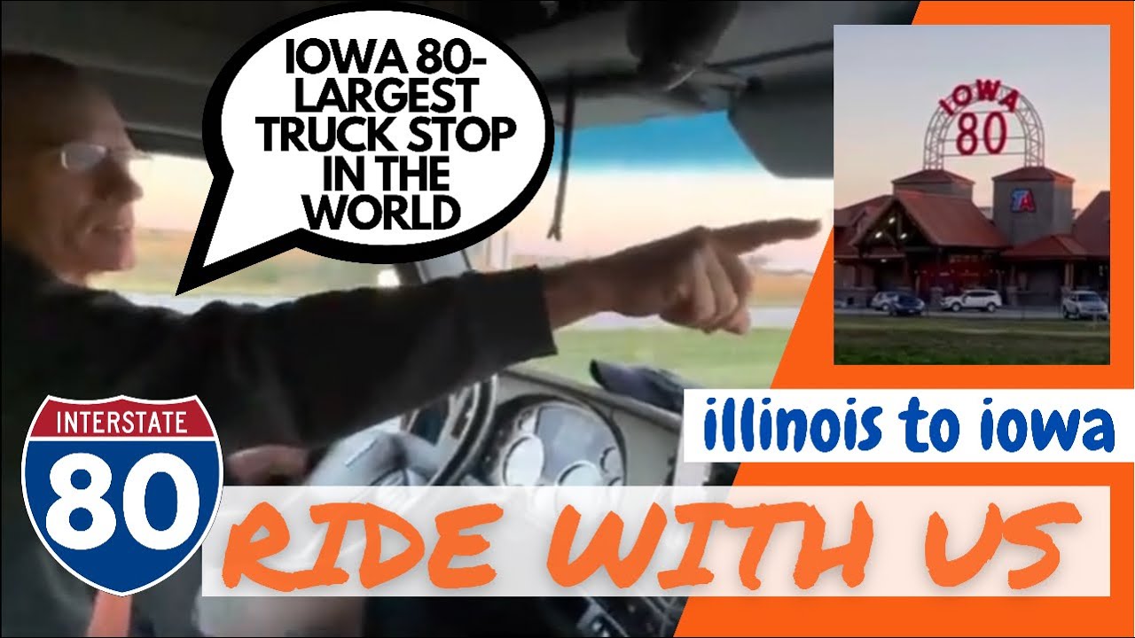 ON THE ROAD TRUCKING TOGETHER ILLINOIS TO IOWA EARLY MORNING