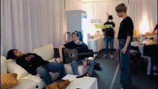 Suga Playing guitar while the boys singing Dynamite | BTS MAP OF THE SOUL ON:E DVD