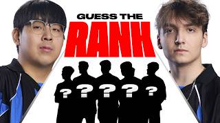 LEC PRO PLAYERS: Guessing Your Rank In League Of Legends!