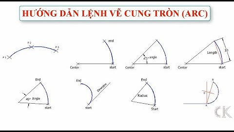 Autocad Tutorial full- Hướng dẫn lệnh vẽ cung tròn (Arc)