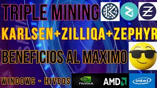 COMO MINAR KARLSEN + ZILLIQA + ZEPHYR - AMD - NVIDIA - WINDOWS - HIVEOS - KLS + ZIL + ZEPH