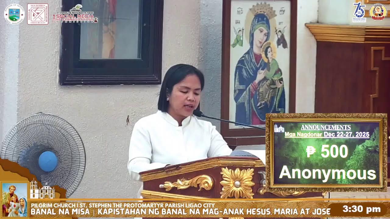 Banal na Misa | KAPISTAHAN NG BANAL NA MAG-ANAK HESUS, MARIA AT JOSE