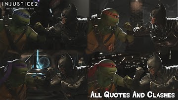 Injustice 2 - All TMNT & Batman Intro Quotes & Clashes [DLC Fighter Pack 3]