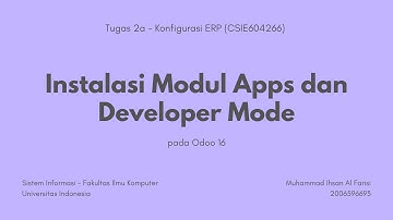 [Odoo 16] Instalasi Modul Apps dan Developer Mode | Konfigurasi ERP