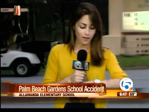Car Crashes Into Elementary School Gate Youtube